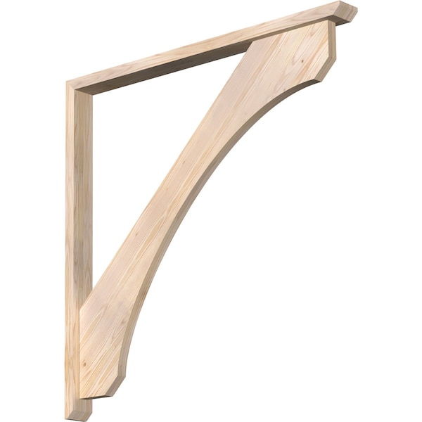 Ekena Millwork Legacy Slat Smooth Bracket w/ Offset Brace, Douglas Fir, 3 1/2"W x 44"D x 44"H BKT0402X44X44LEC06SDF - main